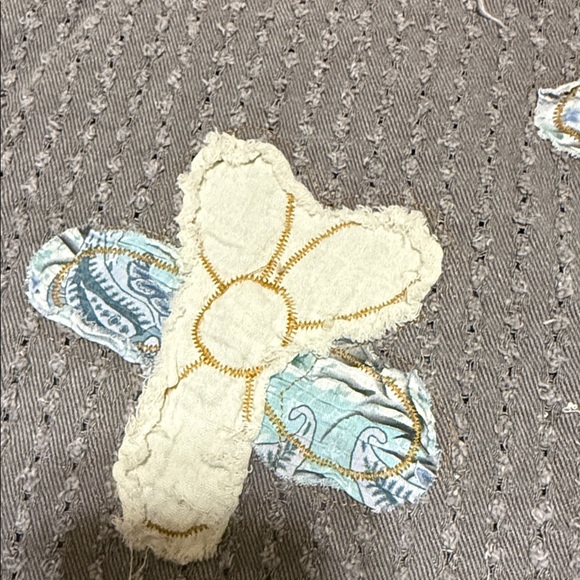 POL Charcoal Tank with Cream and Blue Floral Design - Picture 7 of 12